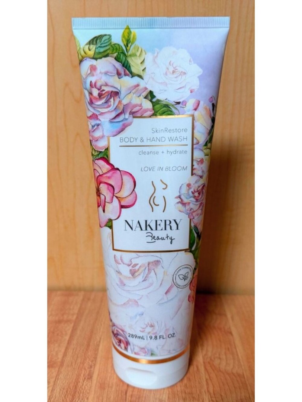 Nakery Beauty Love in Bloom Large Body & Hand Wash Cleanser 9.8 oz NEW Sealed